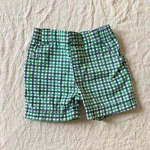 Circo Plaid Cotton Shorts Preppy Green & Navy Blue Bottom Summer Baby Boy 12 Mo